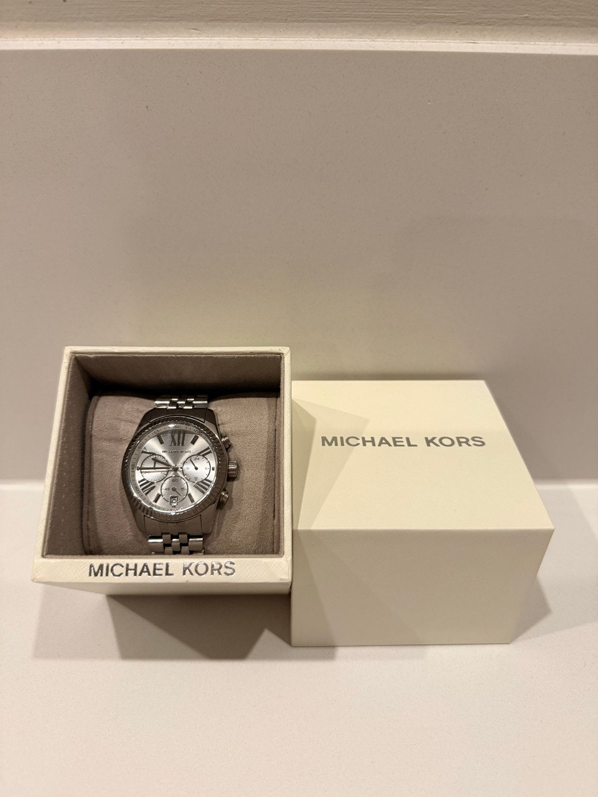 Michael Kors dames horloge - Zilver met doos, Overige merken, Staal, Gebruikt, Staal