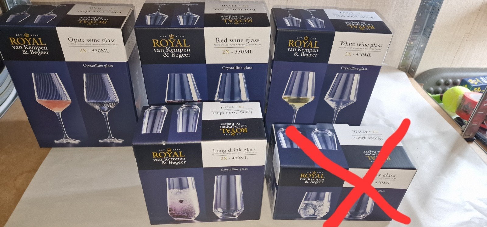 divers ah royal van kempen en begeer glazen glas glasservies, Ophalen of Verzenden, Nieuw, Glas, Glas of Glazen