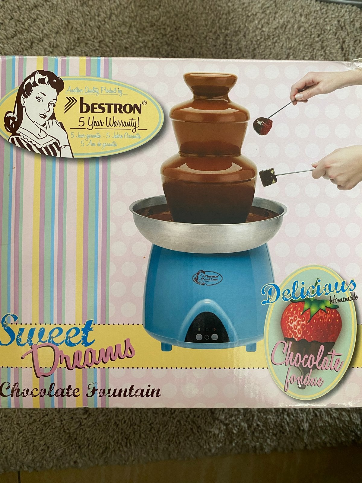 Bestron Sweet Dreams Chocoladefontein - Zo goed als nieuw, Ophalen, Zo goed als nieuw, Metaal, Overige merken