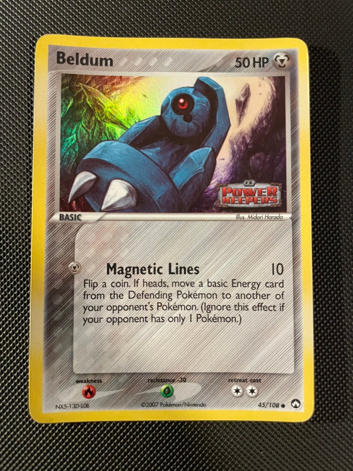 Beldum 45/108 Reverse Holo Ex Power Keepers, Ophalen of Verzenden, Zo goed als nieuw