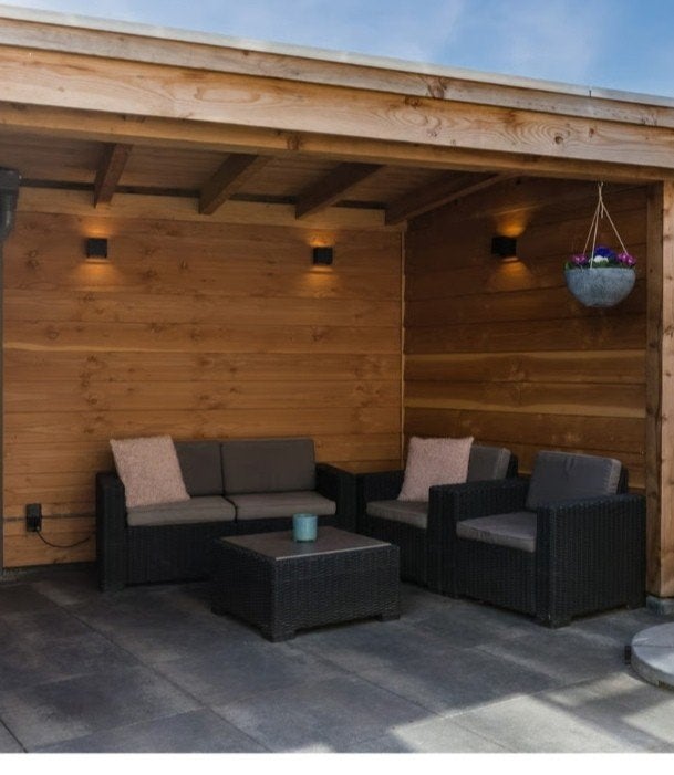 Comfortabele loungeset met kussens, Ophalen, 4 zitplaatsen, Gebruikt, Bank