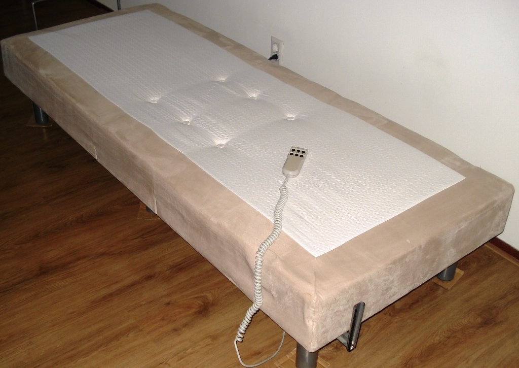 Swiss Sense Elektrische Boxspring (80x200), Ophalen, Eenpersoons, Beige, Zo goed als nieuw