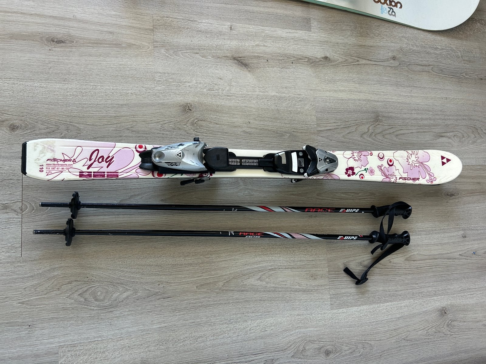 Fischer Joy ski's met stokken - 110 cm, Sport en Fitness, Ophalen, 100 tot 140 cm, Skiën, Ski's