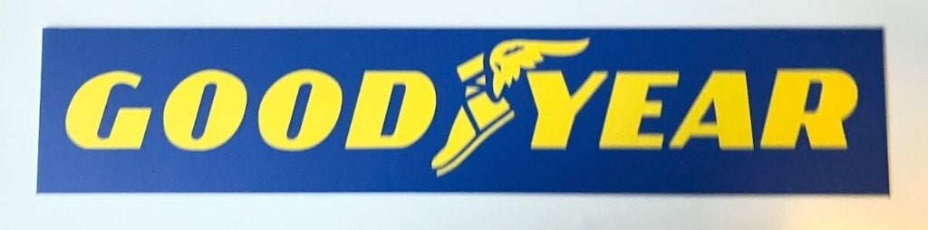 GOOD YEAR reclamebord  50  10 cm  kunststof., Ophalen of Verzenden, Zo goed als nieuw, Auto's