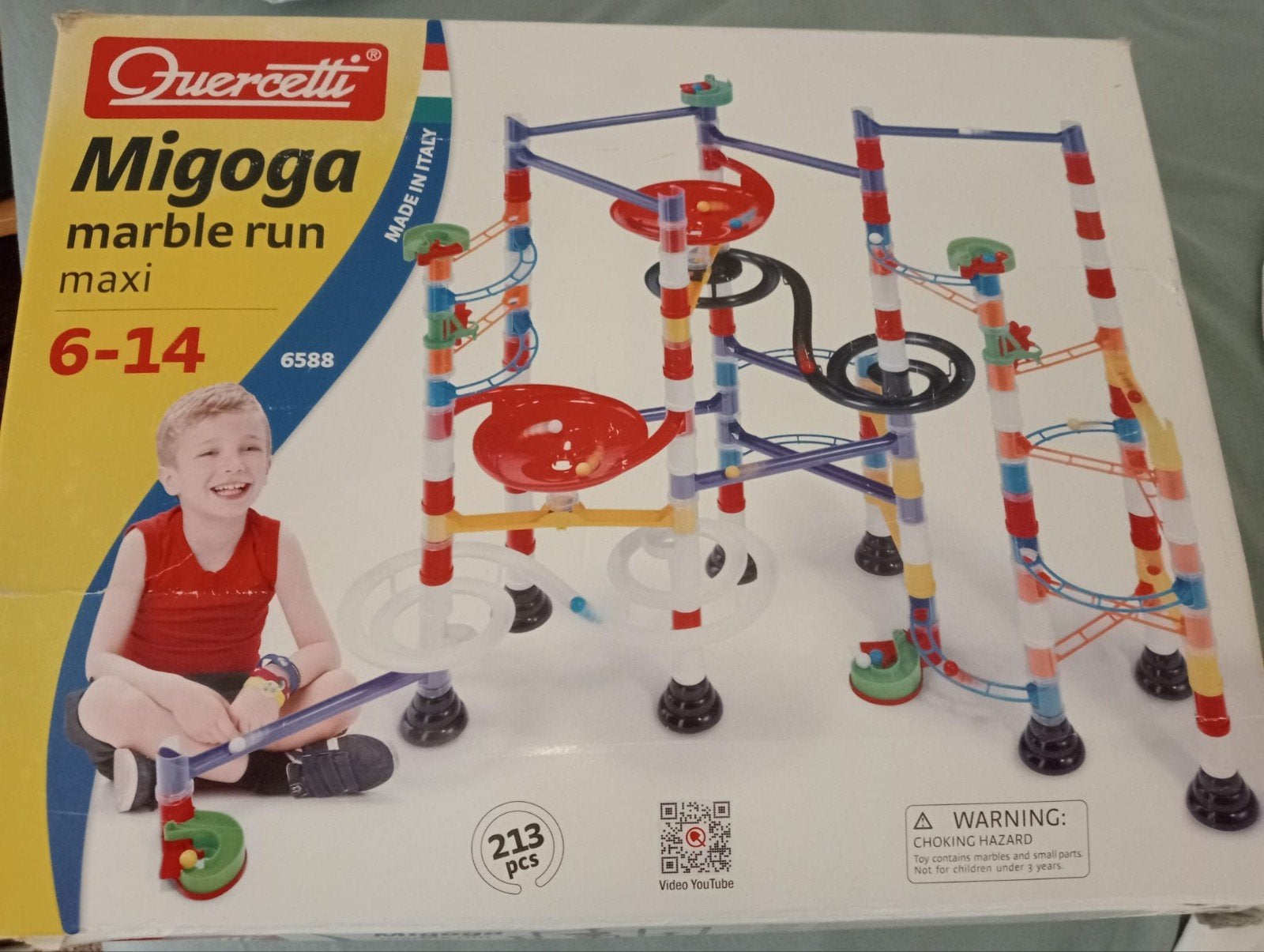 Quercetti Migoga Marble Run Maxi knikkerbaan, Ophalen of Verzenden, Zo goed als nieuw, Bouwen