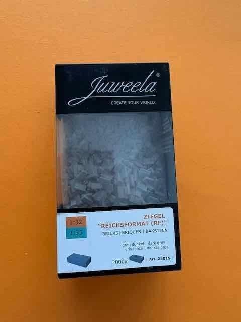 Juweela	23015	bricks (RF) Dark Grey , 2000 pcs. 1/32	1/35, Verzenden, Nieuw, 1:35 tot 1:50