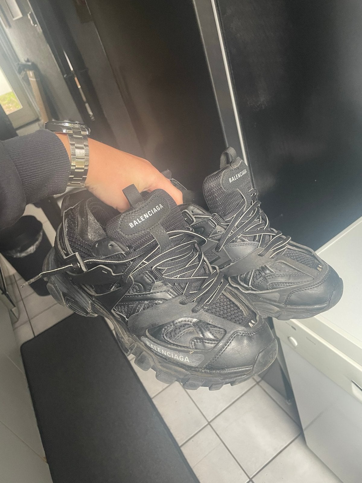 Balenciaga Track Sneakers Zwart - Maat 41, Ophalen of Verzenden, Gedragen, Zwart