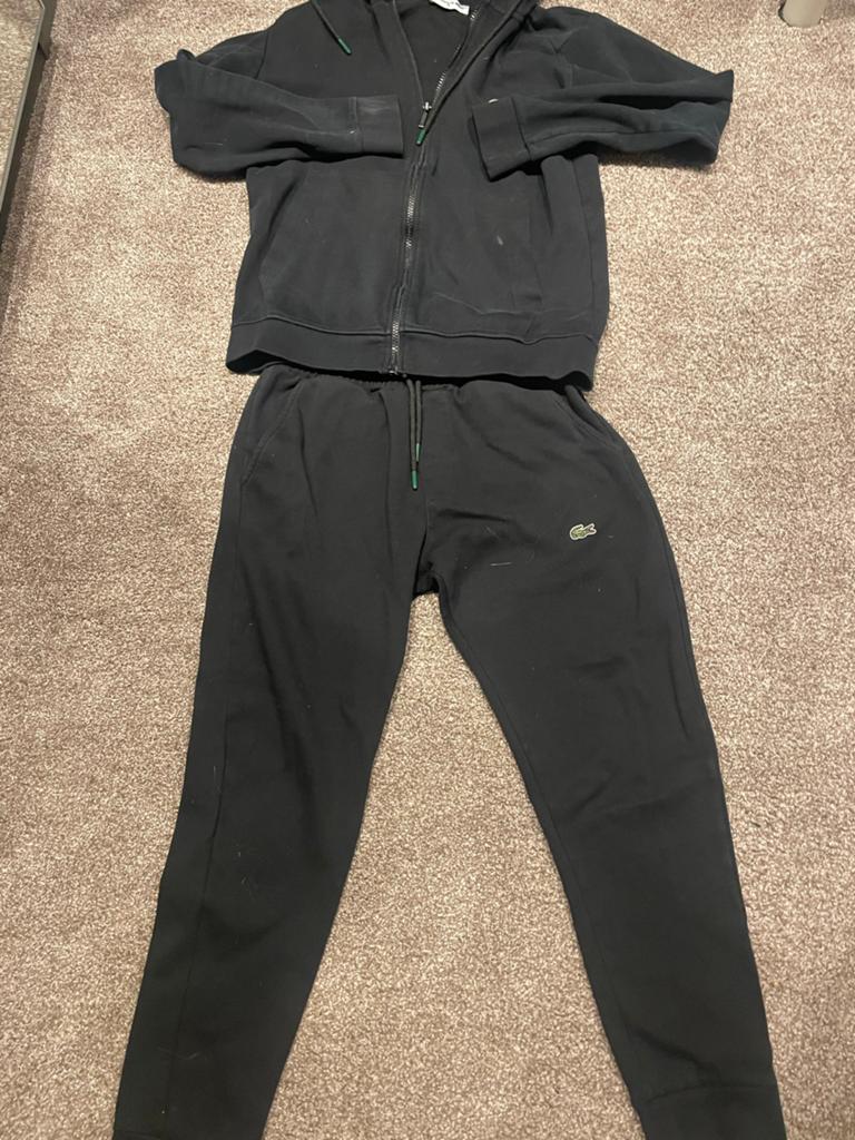 Lacoste Trainingspak Zwart Maat M, Verzenden, Gedragen, Maat 48/50 (M), Zwart