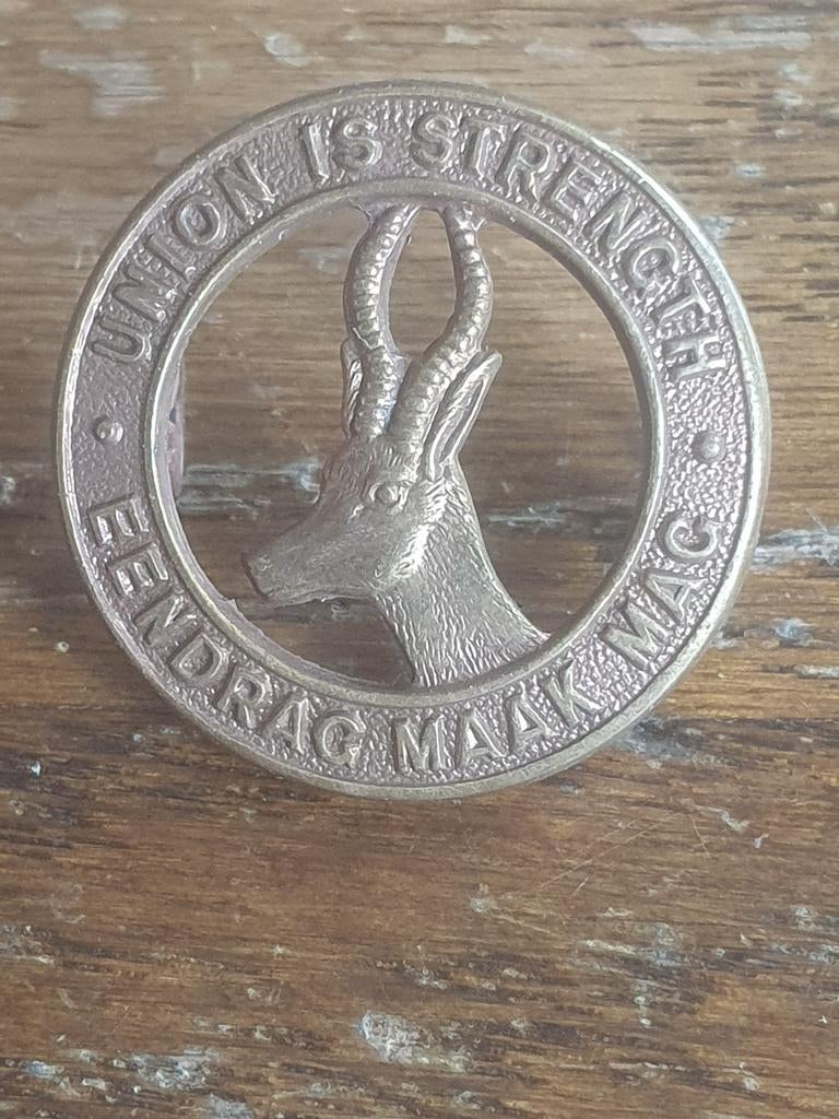 Kraagembleem 1st South African Infantry, Ophalen of Verzenden, Landmacht, Overige gebieden, Embleem of Badge