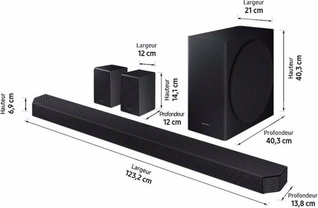 Samsung HW-Q950T - Soundbar set met Vebos Standaards