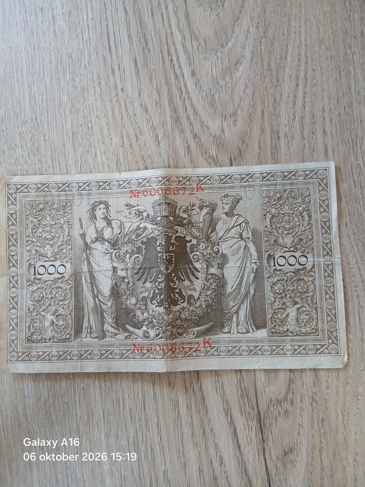 Historisch 1000 Mark biljet uit 1910 - Duitsland, Ophalen of Verzenden, Duitsland, 100 euro