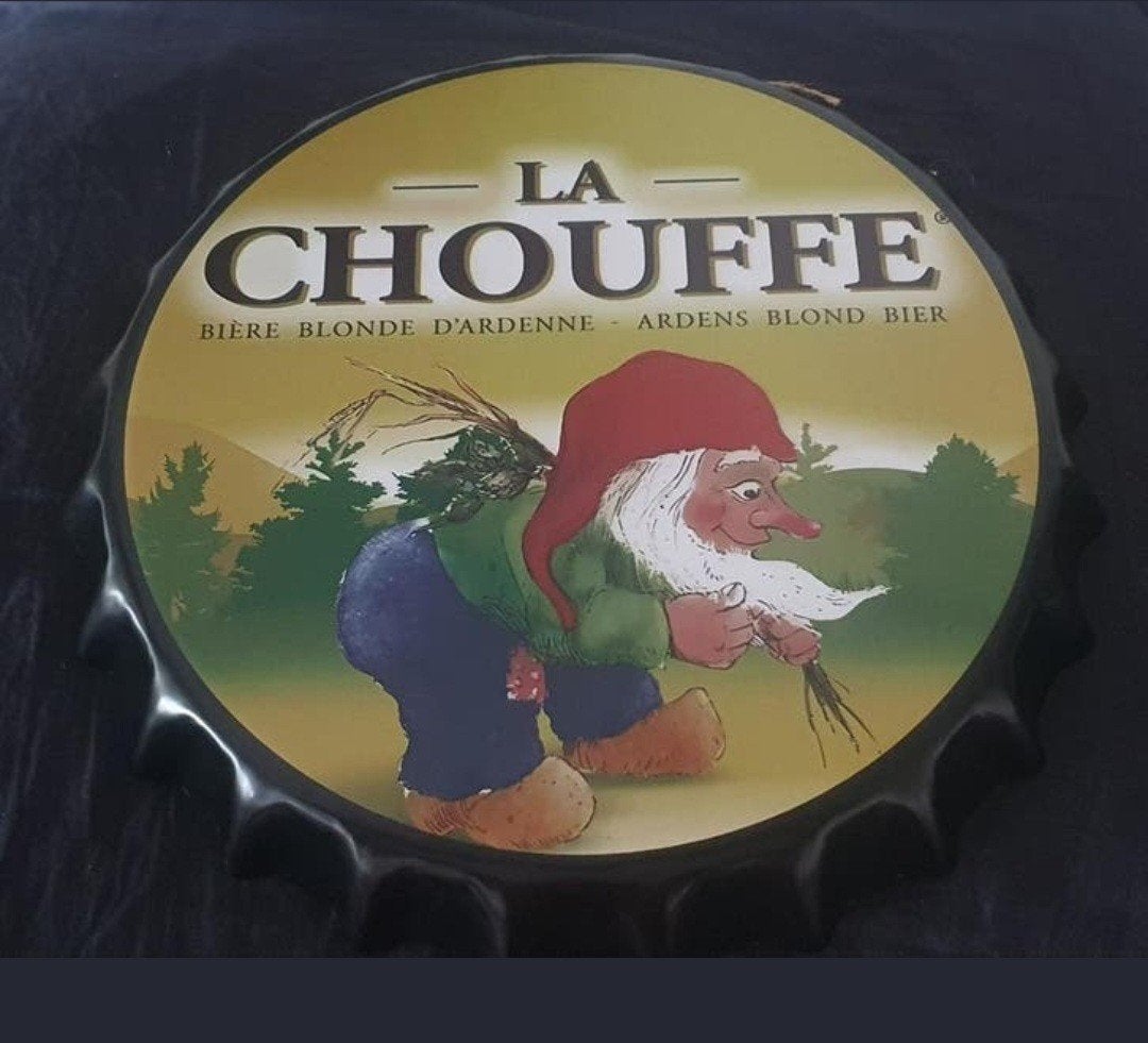 Metalen Bierdop la chouffe 30 cm
Verrijk uw, Verzamelen, Biermerken, Ophalen of Verzenden, Nieuw, Reclamebord, Plaat of Schild