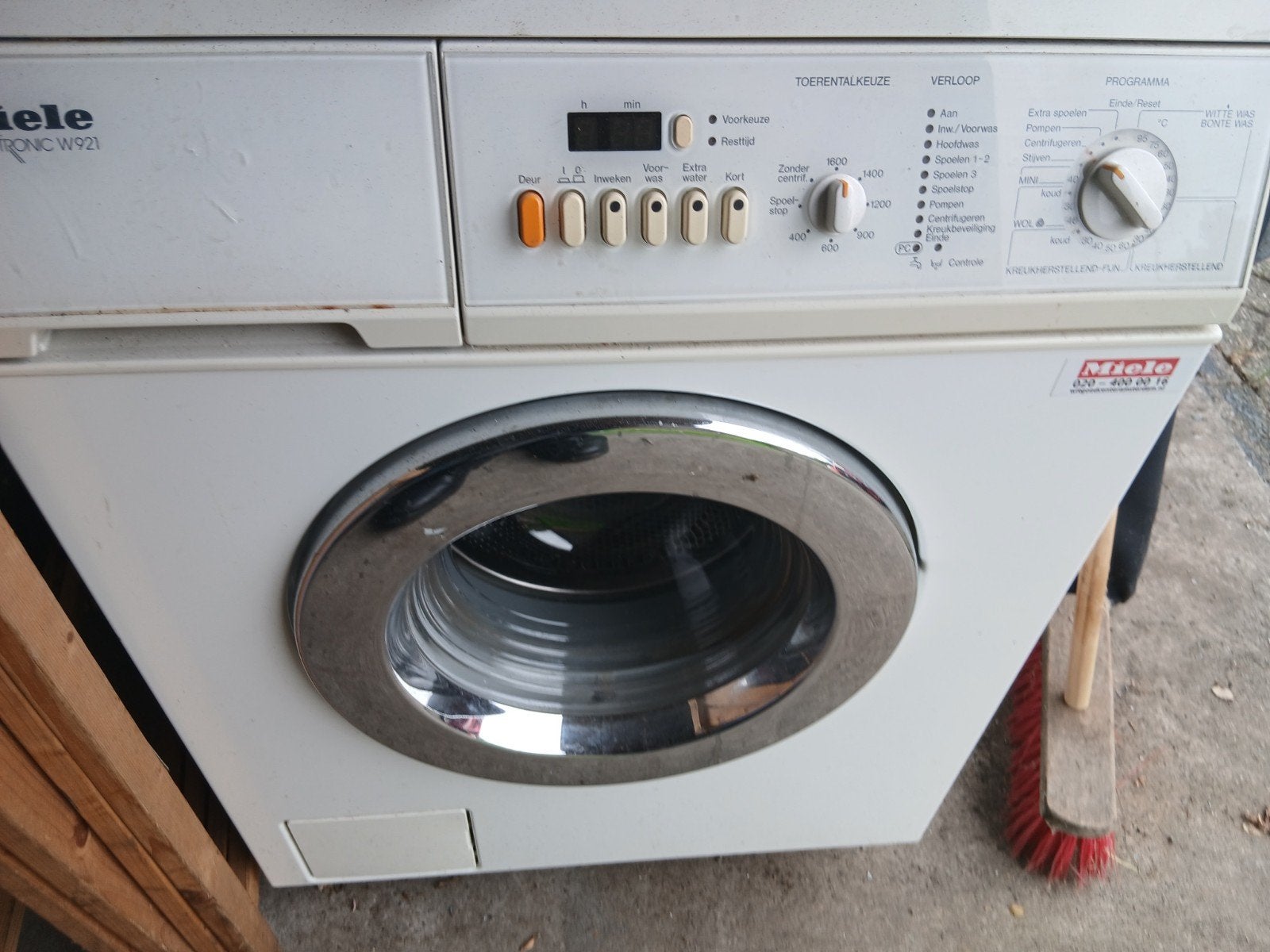 Miele Novotronic W921 Wasmachine - Gebruikt, Ophalen, Gebruikt, Voorlader, 85 tot 90 cm