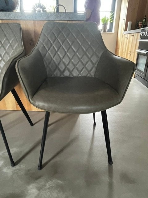 6 eetkamerstoelen (gratis af te halen), Huis en Inrichting, Stoelen, Ophalen, Overige materialen, Gebruikt, Bruin