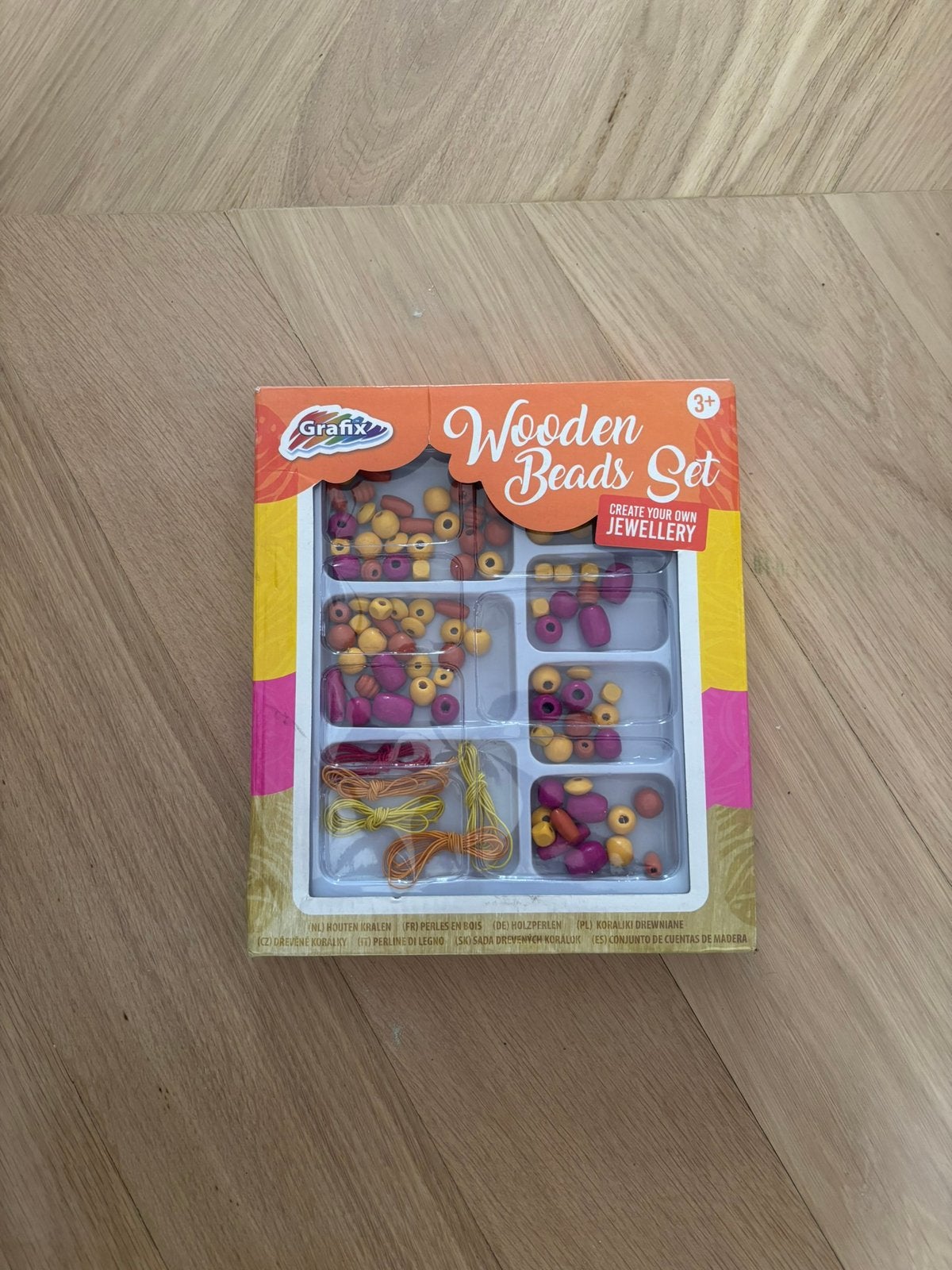 Grafix Houten Kralenset – Knutselset Sieraden Maken, Ophalen of Verzenden, Zo goed als nieuw