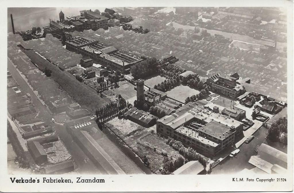 Zaandam (N.H.) Verkade's Fabrieken, KLM Foto, 1948, Ophalen of Verzenden, 1940 tot 1960, Ongelopen, Noord-Holland