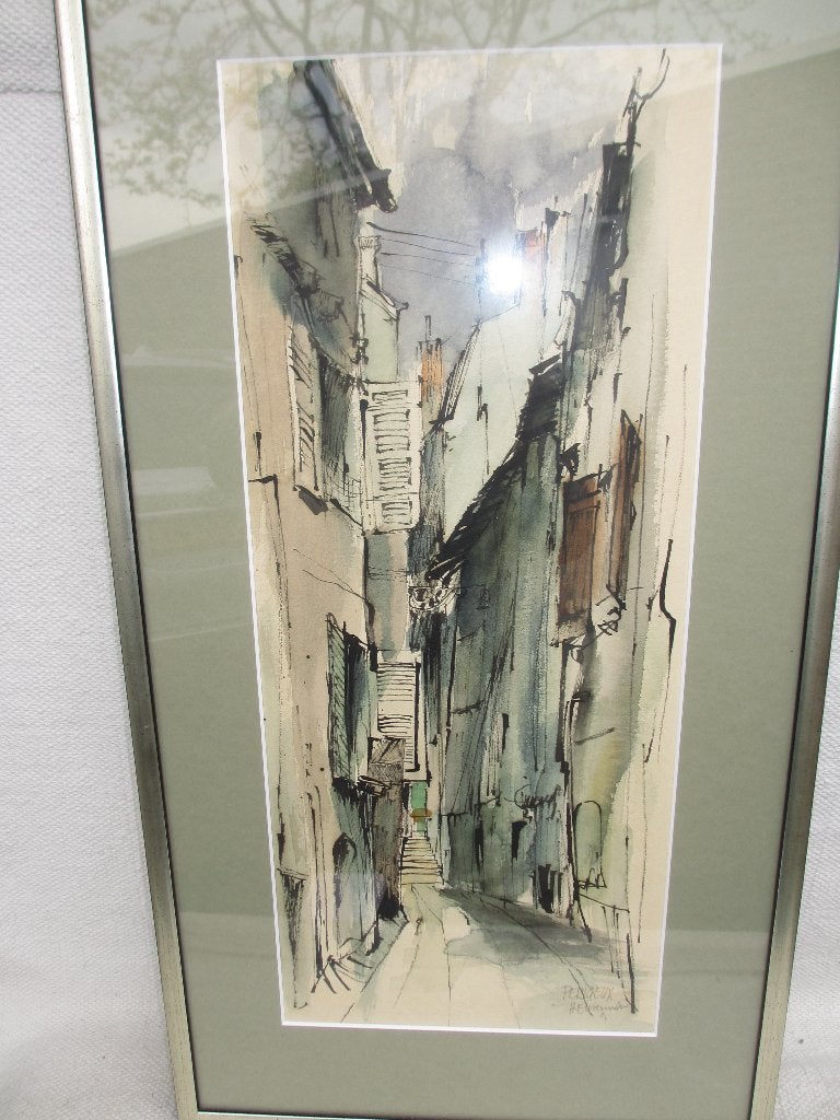 Henny Euverman aquarel 1918-1994, Origineel werk, Ophalen of Verzenden, Klassiek, Aquarel