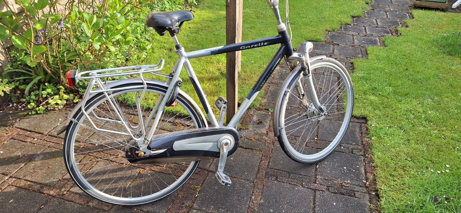 heren stationsfiets, Fietsen en Brommers, Ophalen, Gebruikt, Trommelrem, Gazelle
