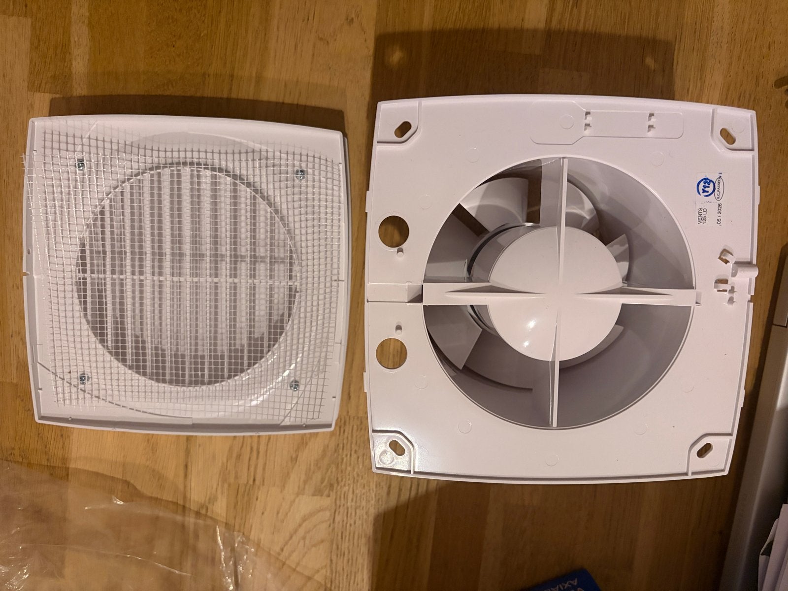 Nieuwe Vents Design Badkamerventilator 125mm - 167m³/h - Wit, Ophalen of Verzenden, Nieuw, Ventilator