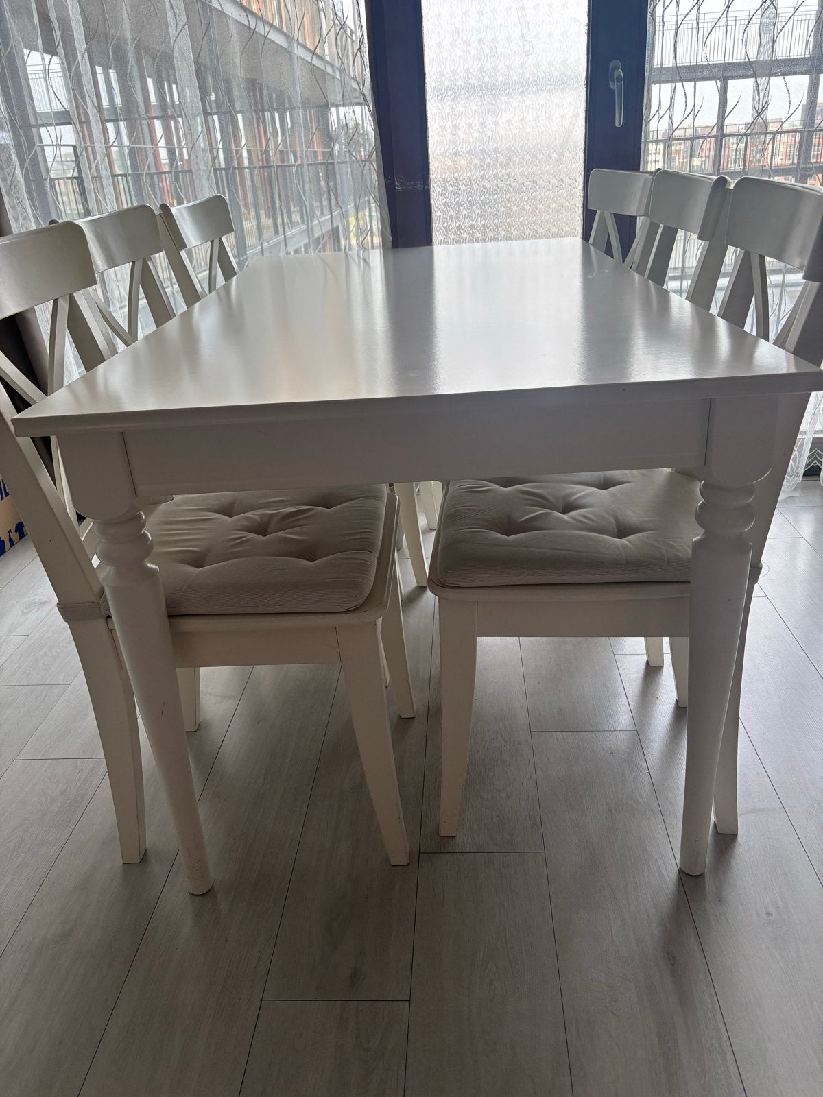 Ikea Ingatorp uitschuifbare tafel met 6 stoelen