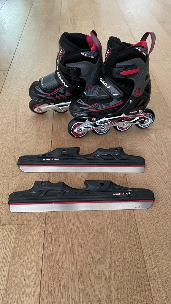 Nijdam 2-in-1 Combo skeelers/schaatsen - maat: 29-32, Overige merken, Verstelbaar, Kinderen, Ophalen of Verzenden