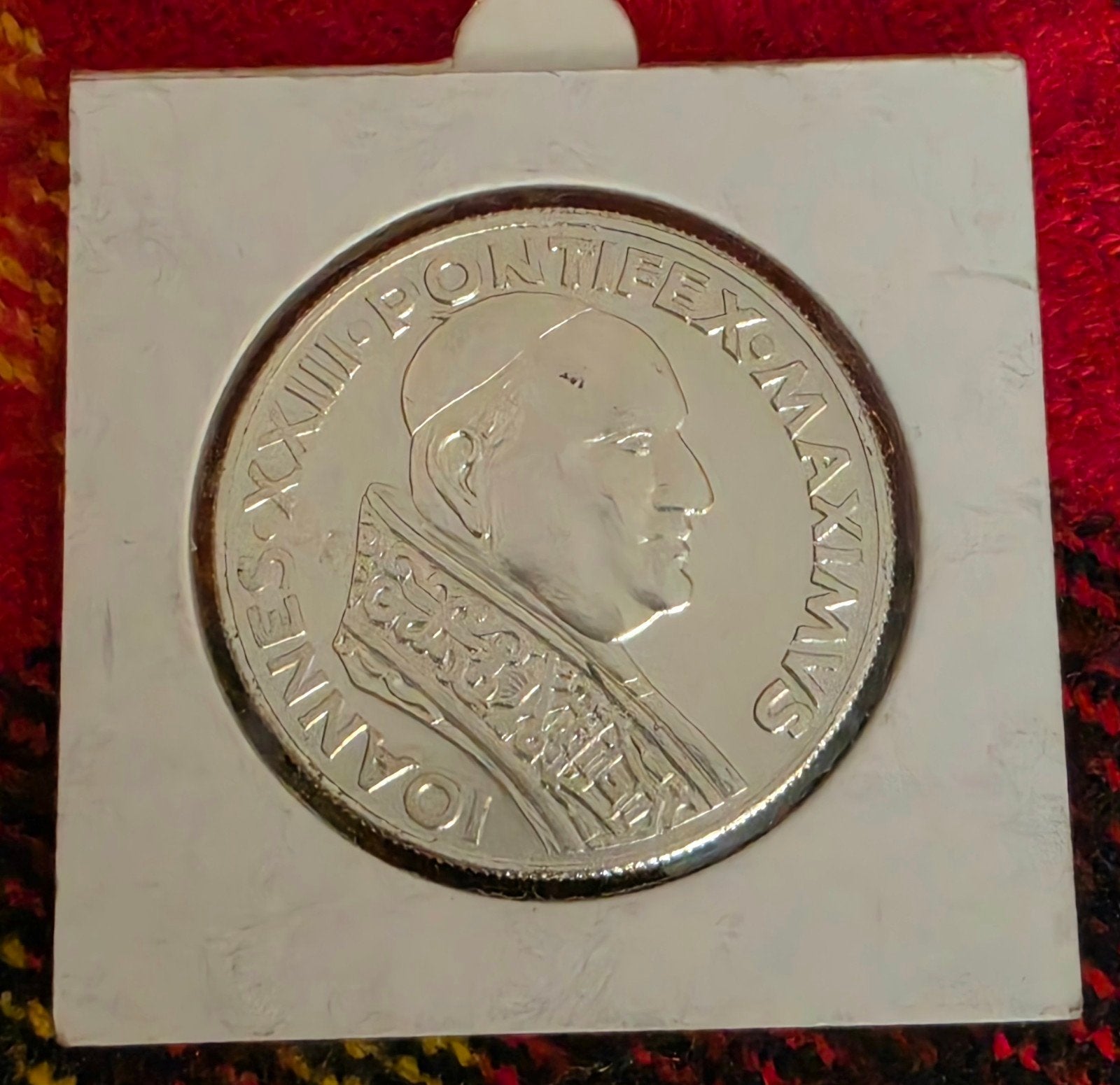 Zilveren Herdenkingsmunt Paus Johannes XXIII Anno Santo, Ophalen of Verzenden