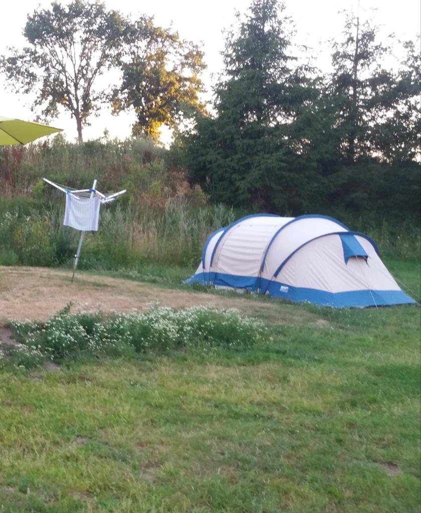 Vrijbuiter Tete a Tete tent beige/blauw met mat, Ophalen