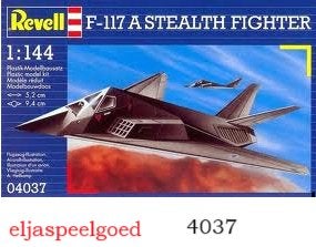 Modelbouw F-117A Stealth Fighter Revell | Nr. 4037 | 1:144, 1:72 tot 1:144, Revell, Nieuw, Ophalen of Verzenden