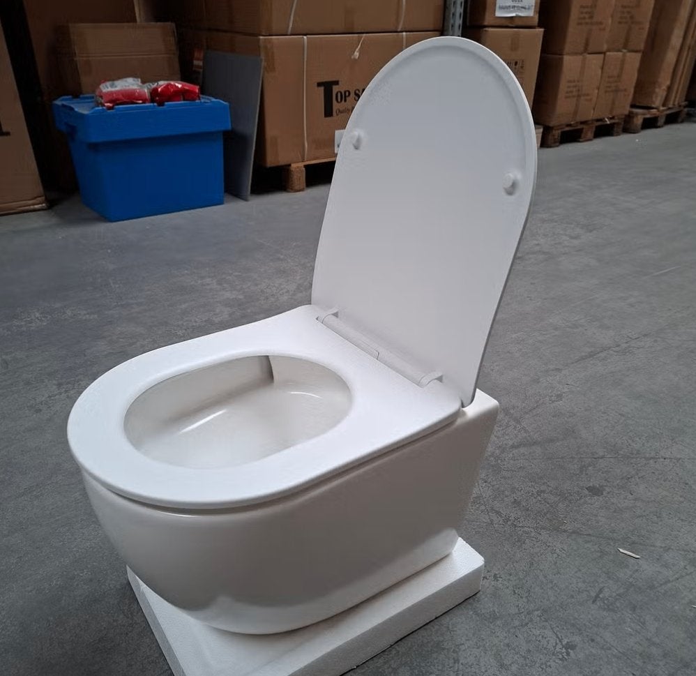 MAT WIT Toiletpot met toiletzitting nr358, Ophalen of Verzenden, Nieuw