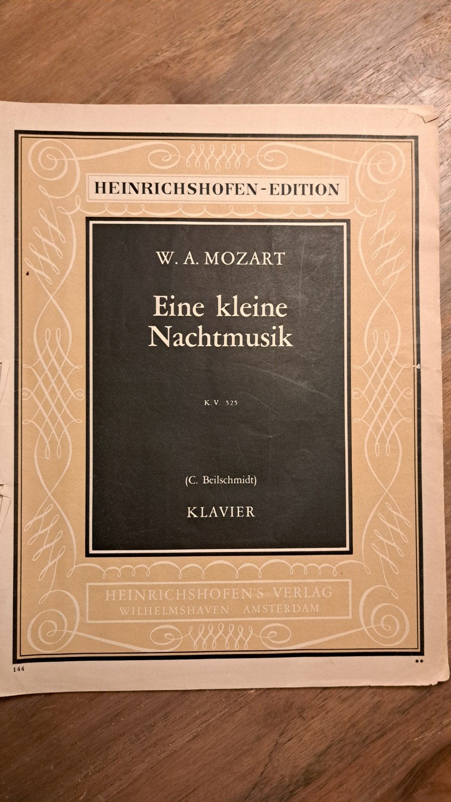 Bladmuziek voor piano. Eine kleine Nachtmusik, Muziek en Instrumenten, Gebruikt, Klassiek, Ophalen of Verzenden, Artiest of Componist