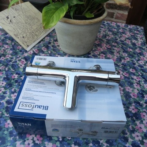 Thermostatische kraan X2O (douchemengkraan) Blaufoss, Ophalen of Verzenden, Nieuw, Chroom, Kraan