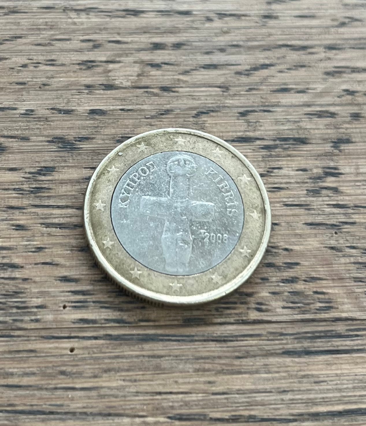 Zeldzame 1 euro munt Cyprus Kibris 2008, Postzegels en Munten, Munten | Europa | Euromunten, Ophalen of Verzenden, Cyprus, 2 euro