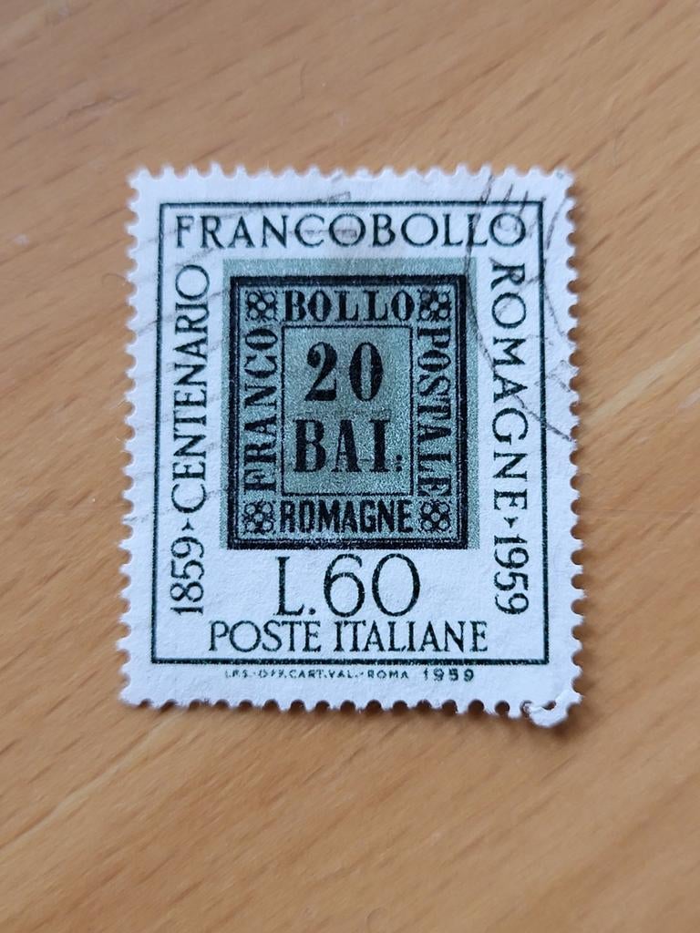Italiaanse herdenkingspostzegel Romagna 1959, Ophalen of Verzenden, Gestempeld