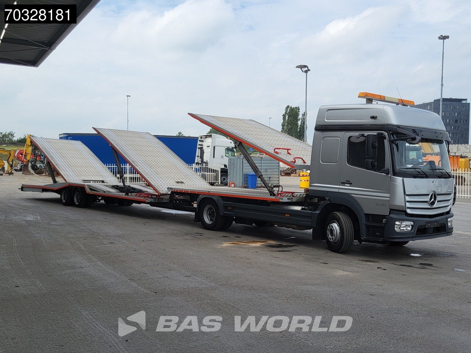 Mercedes Atego 1230 4X2 Kuvvetli car transporter 6 spots Hyd, Auto's, Automaat, Euro 6, Bedrijf, Diesel