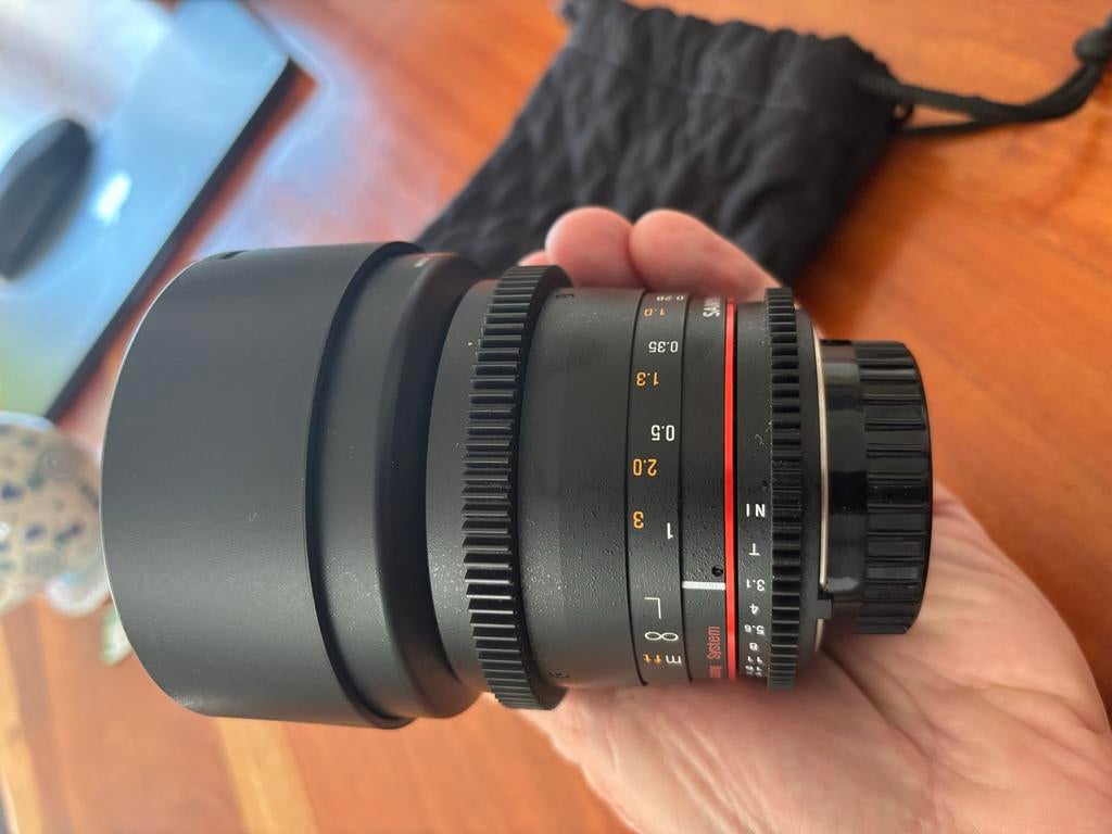 Samyang 10mm T3.1 VDSLR ED AS NCS CS II Canon EF, Ophalen of Verzenden, Zo goed als nieuw, Groothoeklens