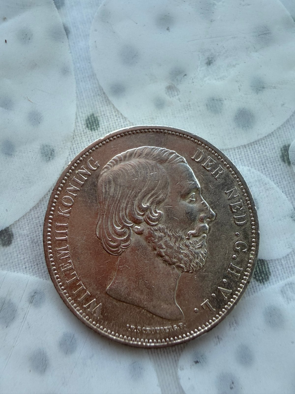 Zilveren 2½ Gulden Koning Willem III 1874, Koning Willem III, Zilver, Ophalen of Verzenden, Losse munt
