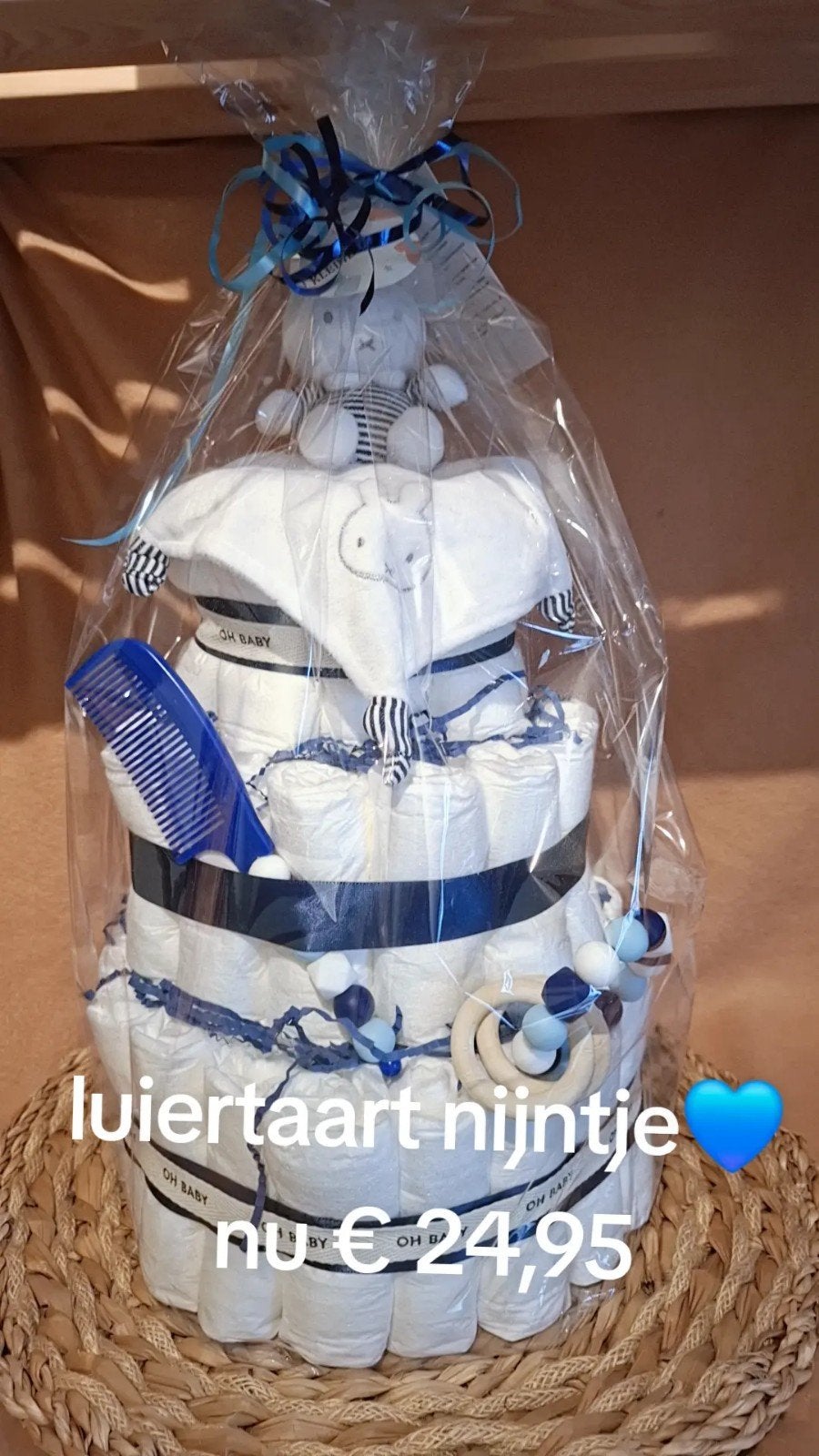 Luiertaart Nijntje - Kraamcadeau voor jongen, Ophalen of Verzenden, Nieuw, Kraamcadeau