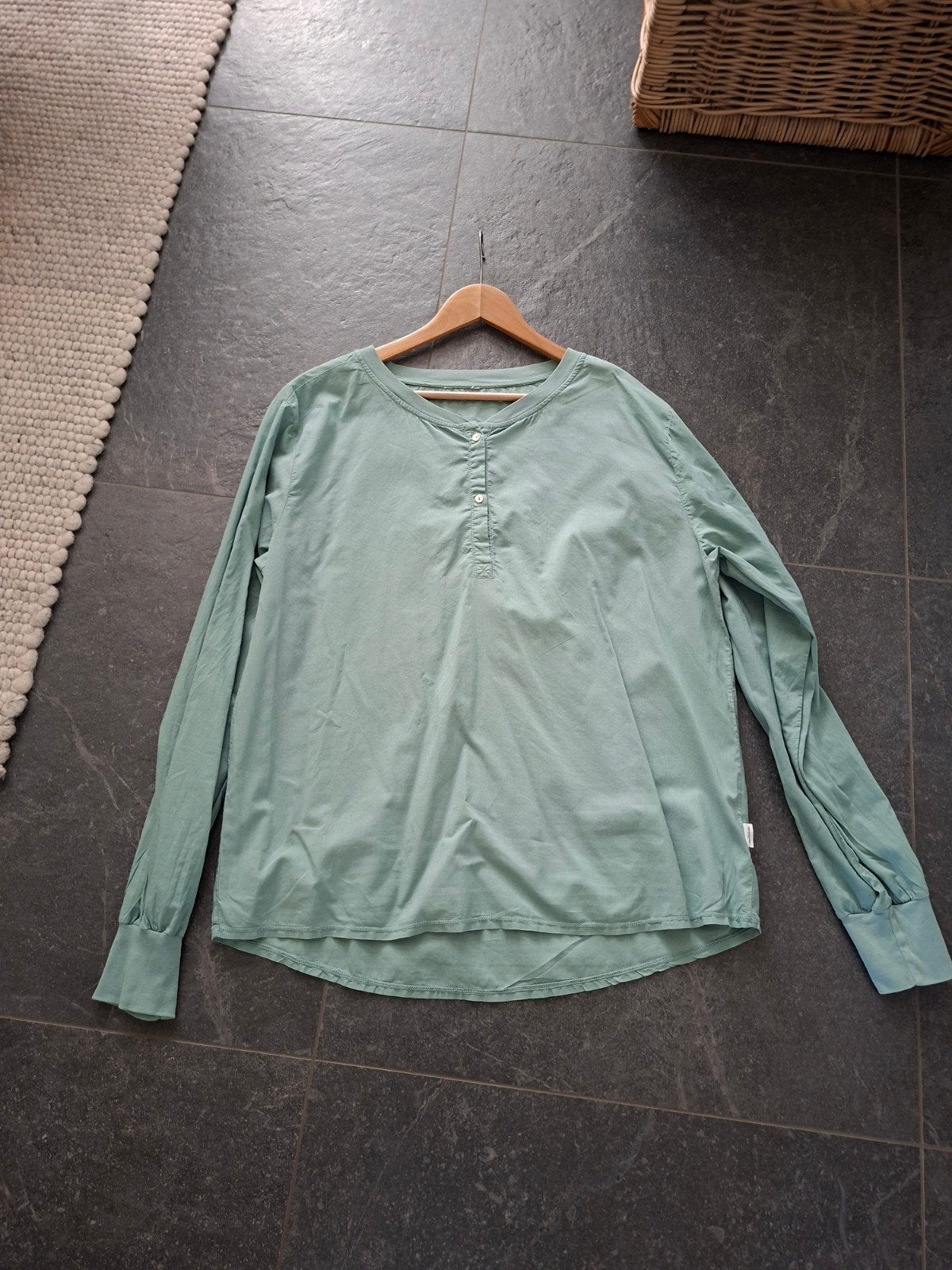 penn en ink blouse mt xl,blauw/grijs, Ophalen of Verzenden, Zo goed als nieuw, Maat 46/48 (XL) of groter, Blauw