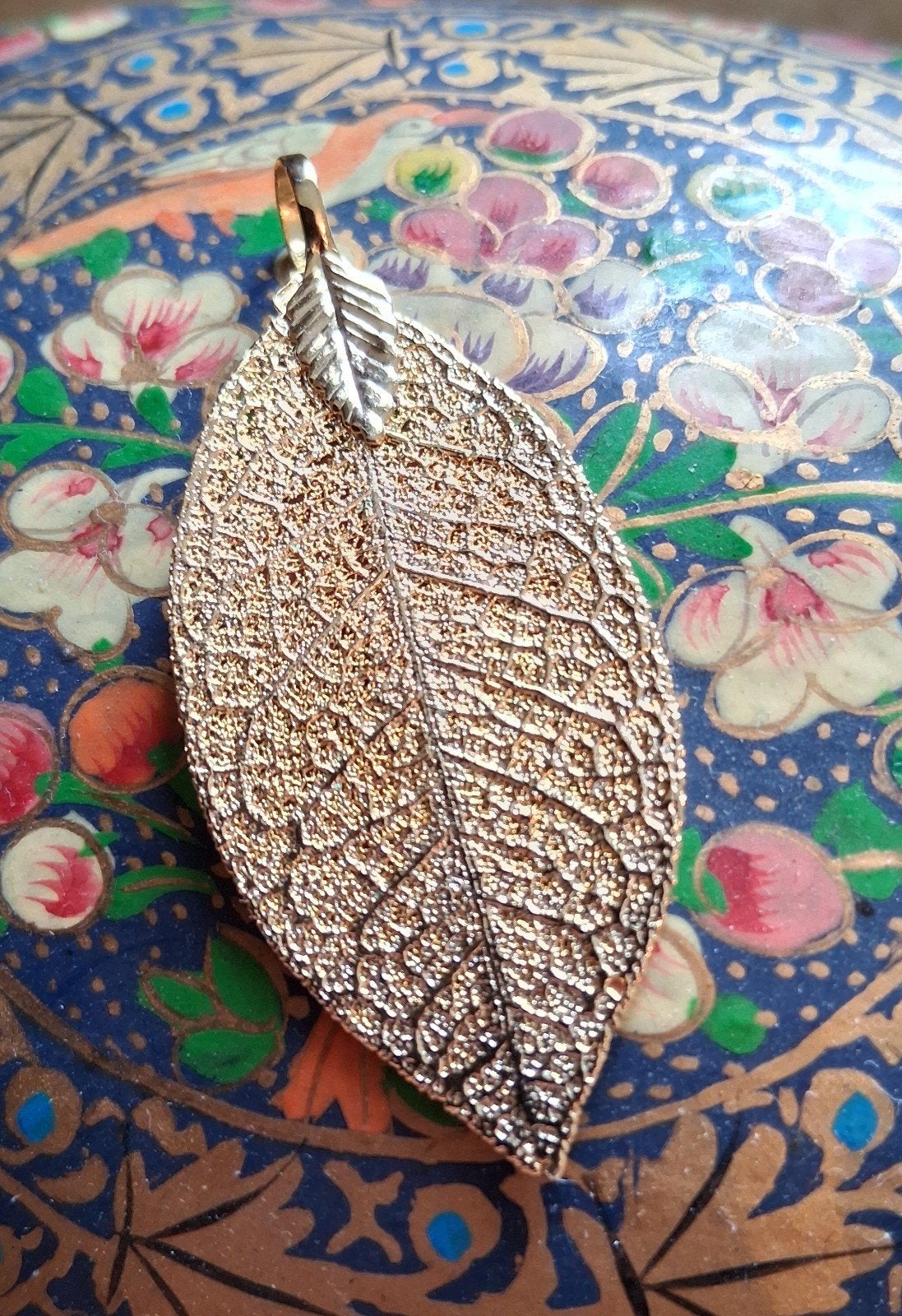 Echt blad gedipt in goud, Ophalen of Verzenden, Zo goed als nieuw, Bloem of Plant, Goud