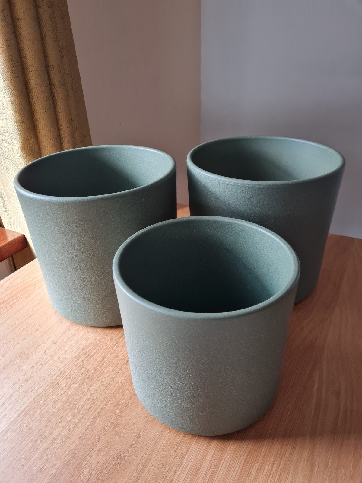 3 Keramische Bloempotten (Mica Decorations Era Groen), Ophalen