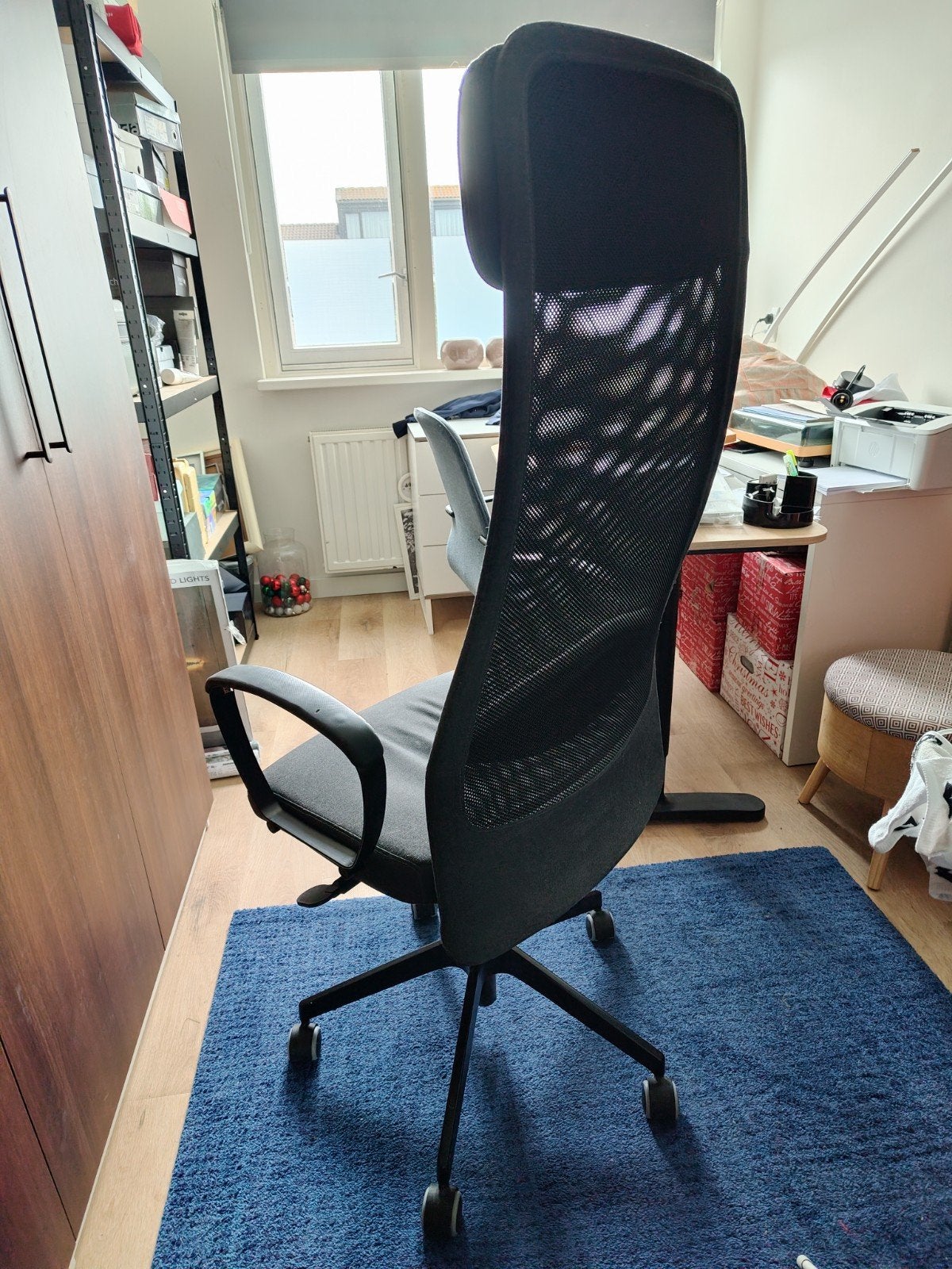 IKEA Markus Bureaustoel - Gebruikt met gebruikssporen, Huis en Inrichting, Bureaustoelen, Ophalen, Gebruikt, Zwart, Bureaustoel