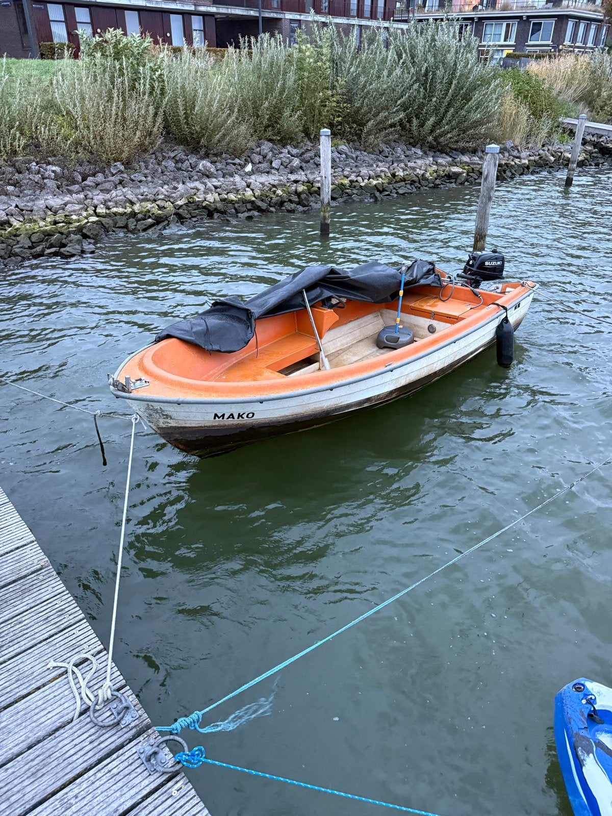 Noorse vissersloep met 6pk Suzuki buitenboordmotor, Ophalen, Overige merken, Gebruikt, Buitenboordmotor