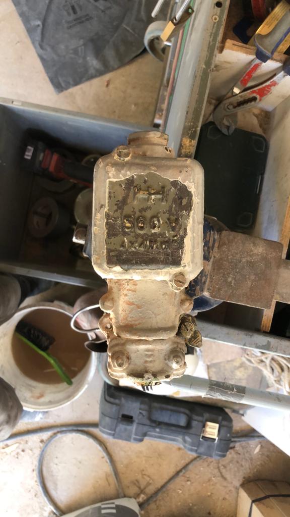 Oude stalen lasdoos., Ophalen of Verzenden, Gebruikt, Overige typen