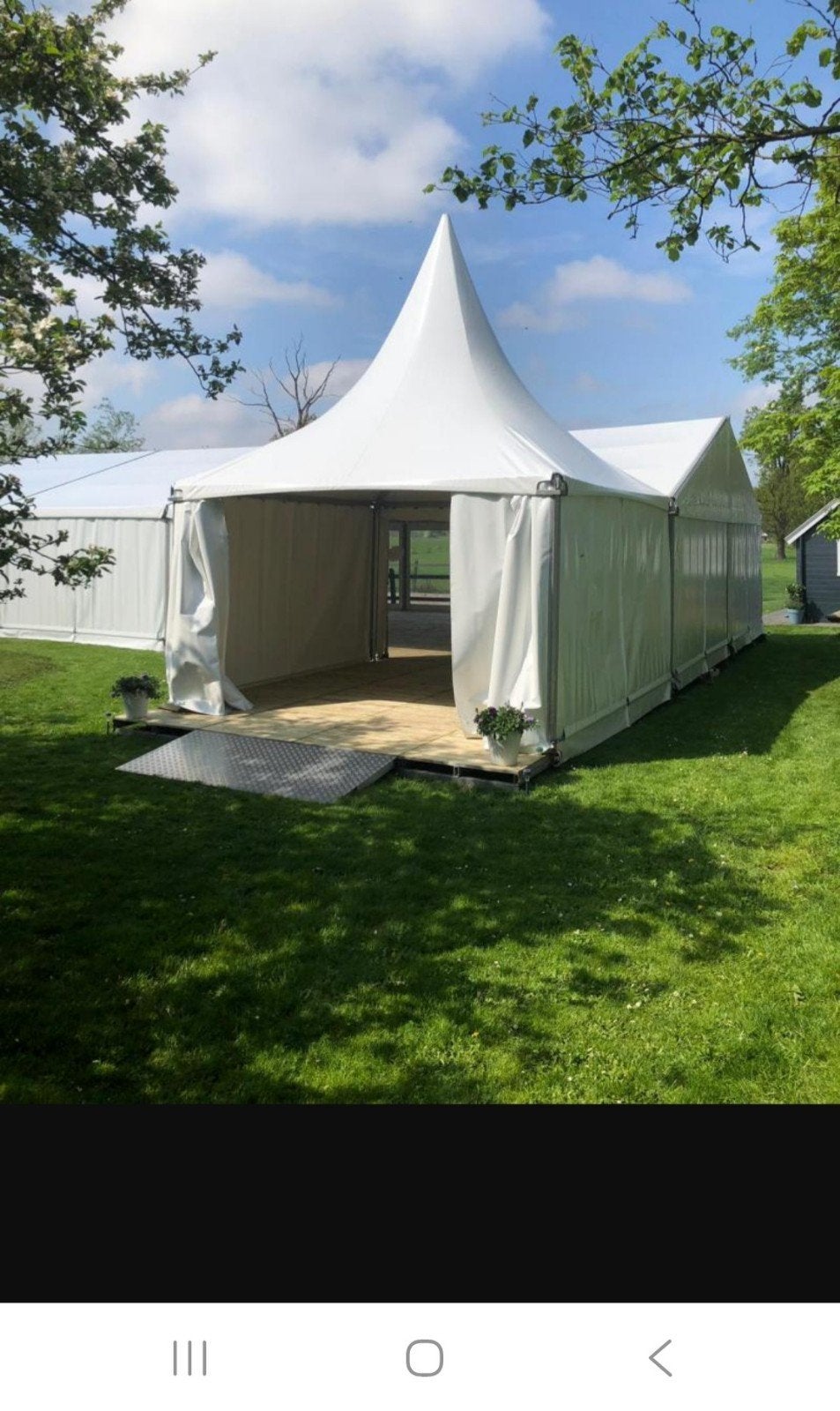pagode tent 4 x 4 meter, aluminium onverwoestbaar, Ophalen, Opvouwbaar, 2 meter of meer, Zo goed als nieuw
