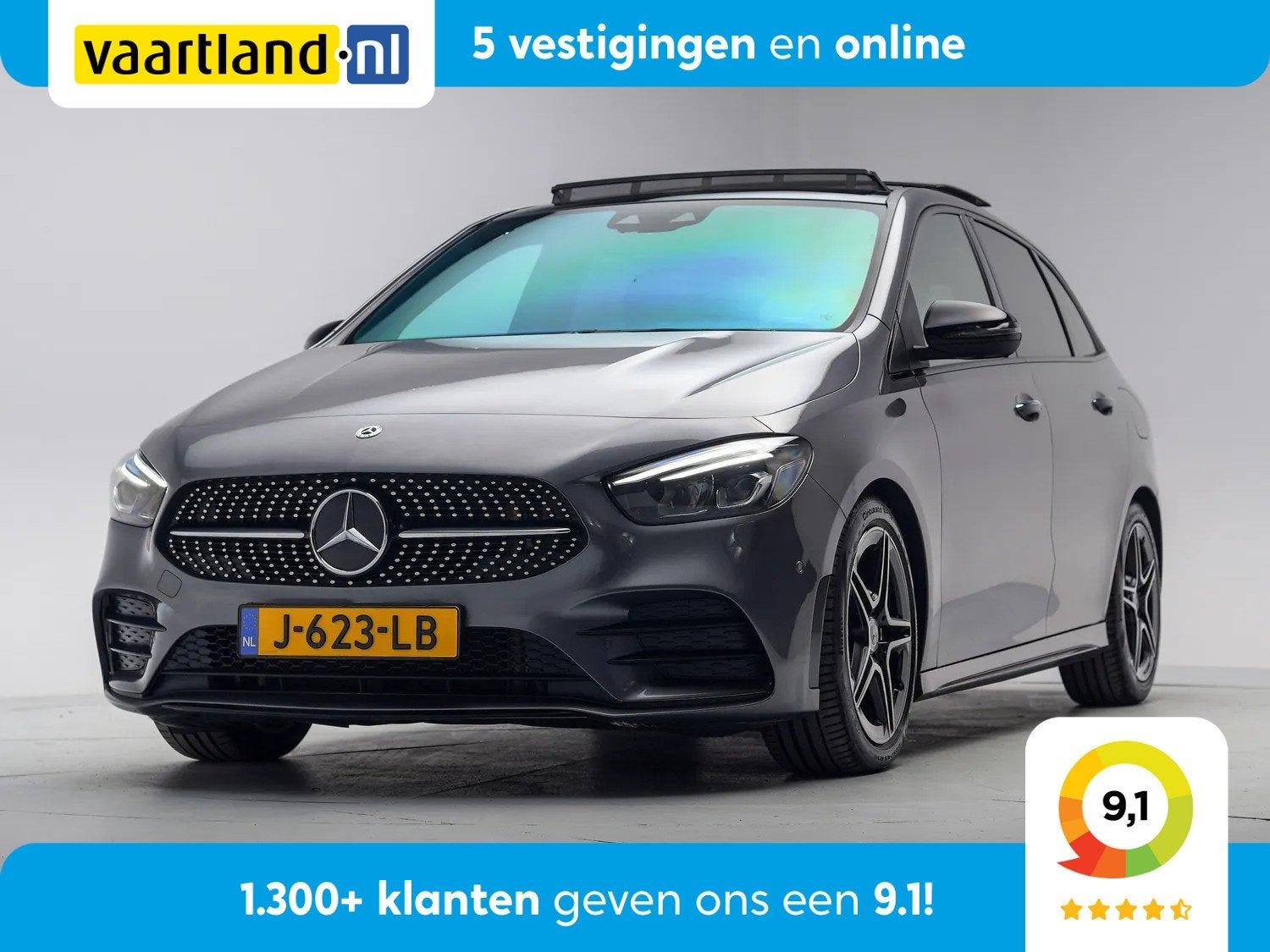 Mercedes-Benz B-Klasse 220 AMG Line Night Aut. [ Panorama LE, Auto's, 745 kg, Gebruikt, 1600 kg, 1390 kg