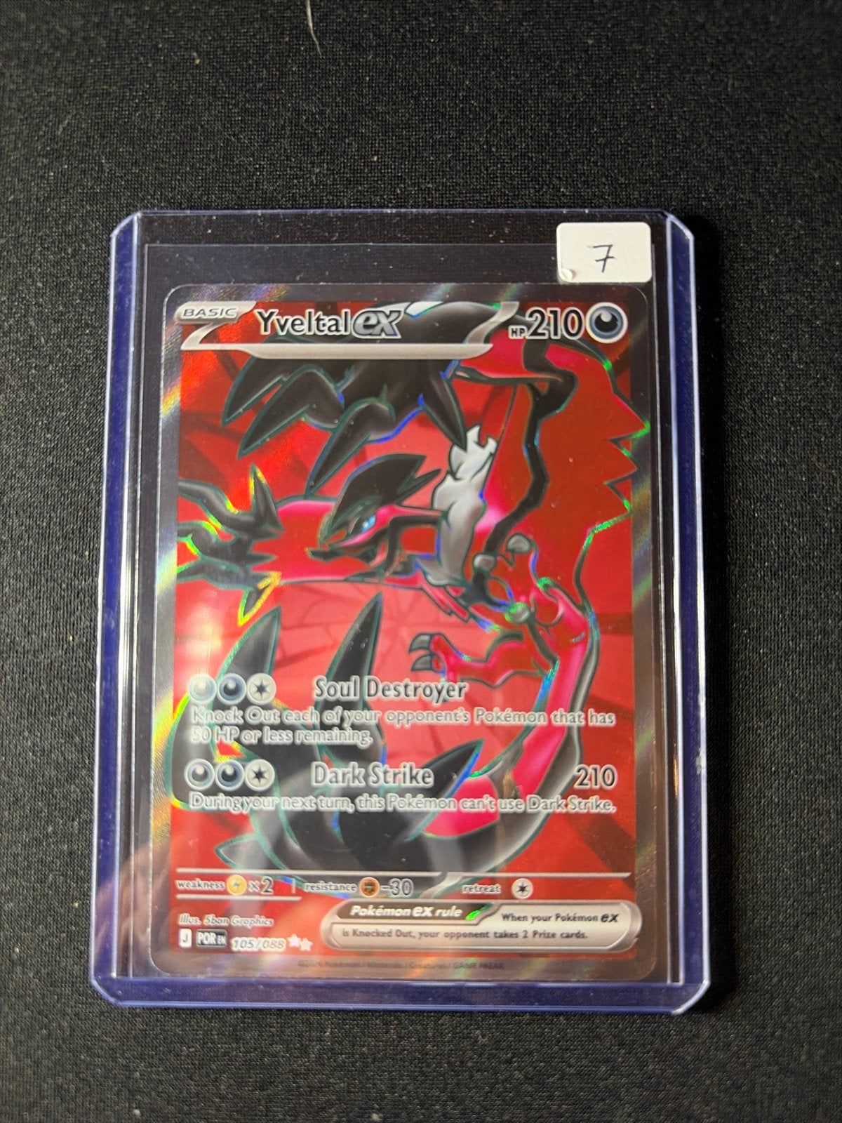Yveltal EX Pokémon Kaart - Full Art (XY Base Set) - NM, Ophalen of Verzenden, Nieuw, Losse kaart, Foil