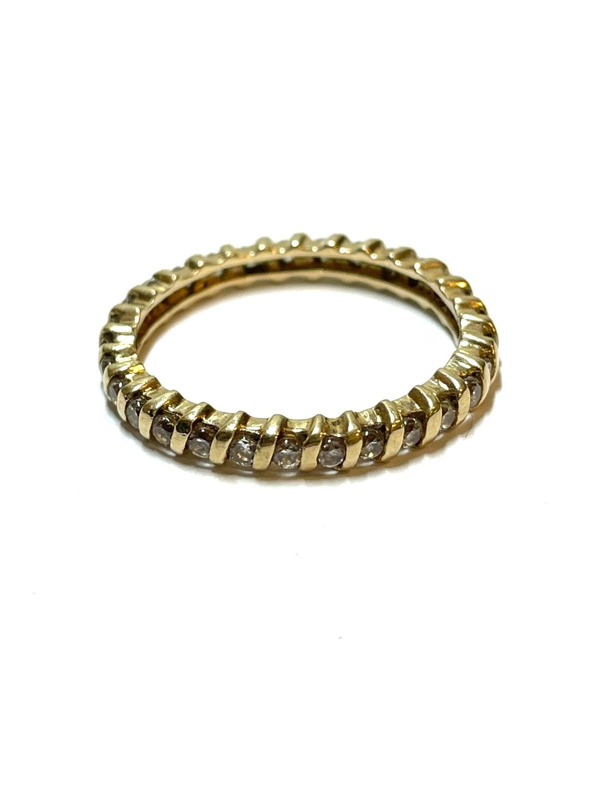 14k gouden alliance ring met zirkonia, Sieraden, Tassen en Uiterlijk, 18 tot 19, -, _, Ophalen of Verzenden