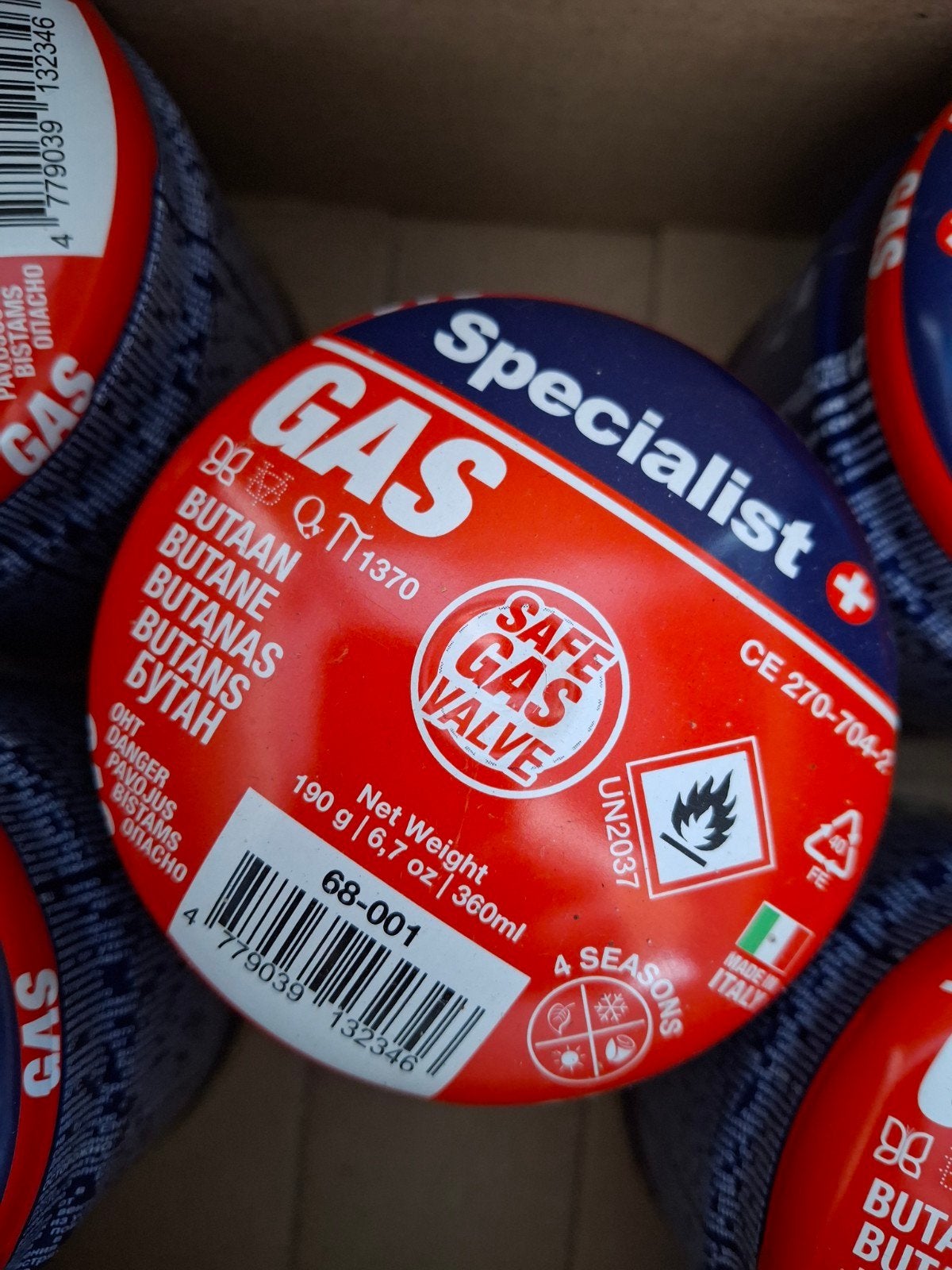 Specialist Gas Butaan Gasflesjes 190g - 4 Seizoenen, Ophalen, Nieuw