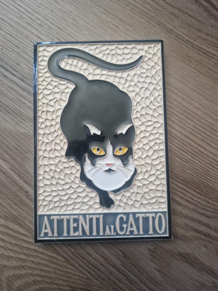 Tegeltje kat Italiaans, Ophalen of Verzenden