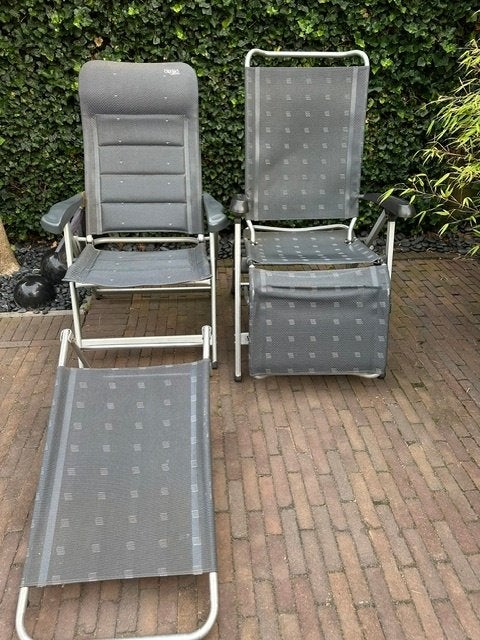 2 camping stoelen 1 crespo en 1 dukdalf select, Ophalen, Gebruikt